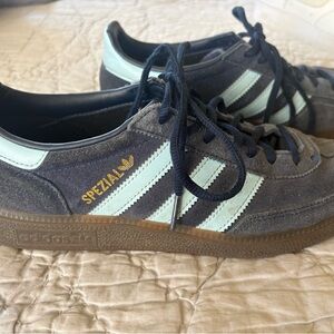 adidas Spezial Navy Suede Sneakers with Blue Stripes